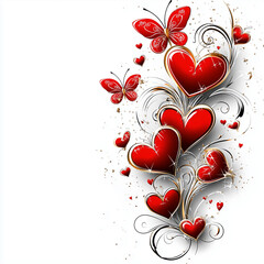 valentine background with hearts