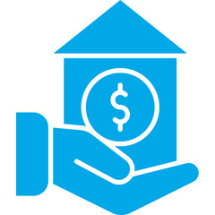 Home Loan icon single vector illustration