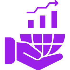 Global Business icon single vector illustration