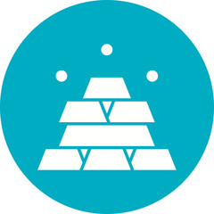 Gold icon single vector illustration