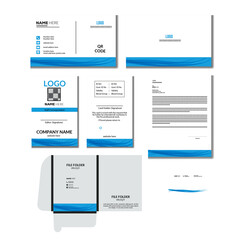 corporate stationery branding template.