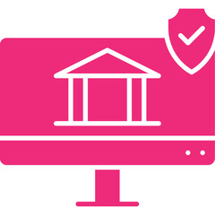 Online Banking Security icon single vector illustration