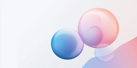 Obraz premium Abstract Pastel Bubbles on Minimal Background 