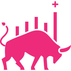 Bull Market icon single vector illustration