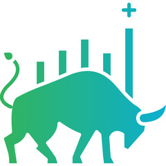 Bull Market icon single vector illustration