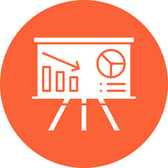 Financial Statistics icon single vector illustration