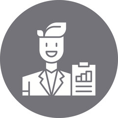 Business Analyst icon single vector illustration