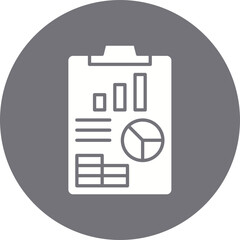 Financial Report icon single vector illustration