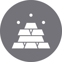 Gold icon single vector illustration