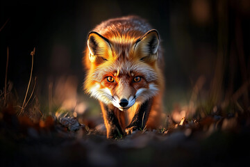 Fototapeta premium red fox in the woods