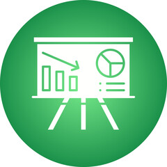 Financial Statistics icon single vector illustration