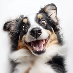 Fototapeta premium Lustiger Hund mit breitem Grinsen – pure Lebensfreude
