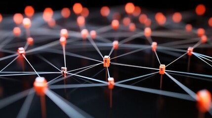 Network nodes connecting infrastructure represented emphasizing secure LAN and WAN setups for reliable communication and data flow