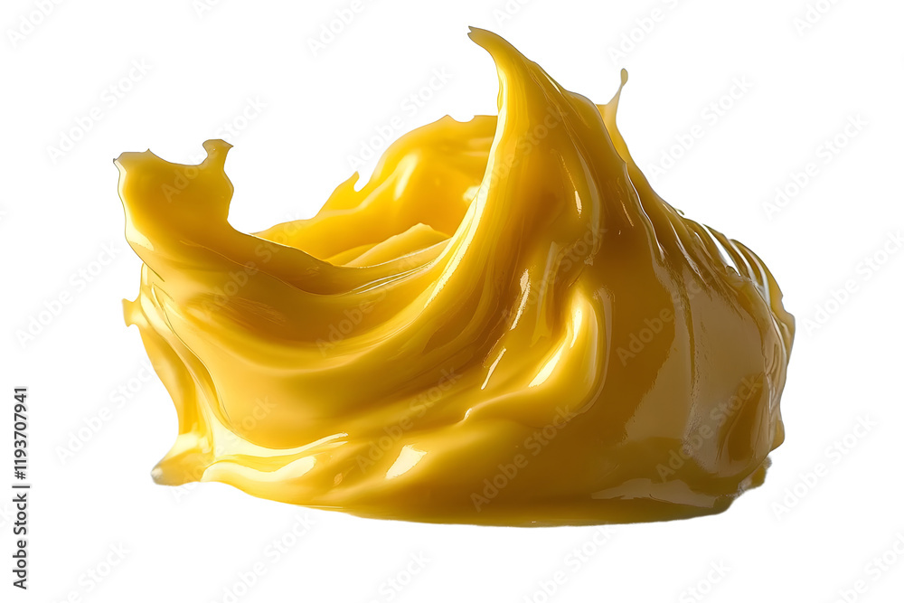Wall mural a yellow blob of something that looks like butter