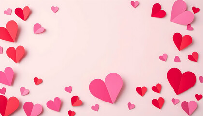 Pink roses, green leaves, coral background, floral arrangement, top view, pastel colors, romantic composition, soft petals, fresh flowers, Valentine's Day theme, botanical photography, delicate blooms