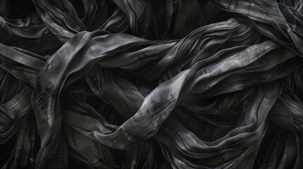 Fototapeta premium Close-Up Shot Of Tangled Fabric
