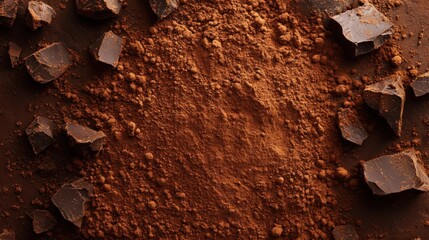 Fototapeta premium Cocoa Powder Texture Abstract Background