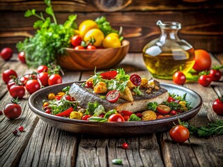 Rustic Gray Wood Background Food Photography - Delicious Dish Presentation