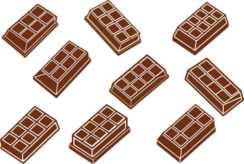 Chocolate bar vector art illustration