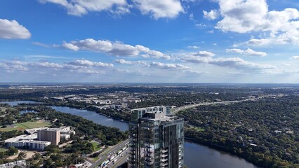 rainey street skyscrapers austin texas