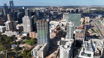 rainey street skyscrapers austin texas
