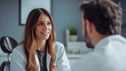 Obraz premium Dentist Examining A Patient at the Dental Appointment