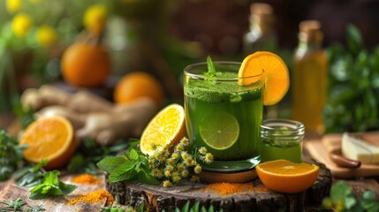 Herbal Detox Program Advertising Background