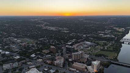 Obraz premium amazing aerial sunset view
