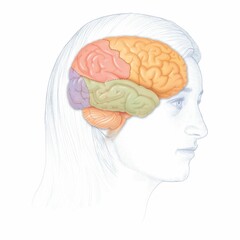 illustration of areas of the brain