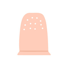 Thimble for needlework. Vector hand draw item for sewing.