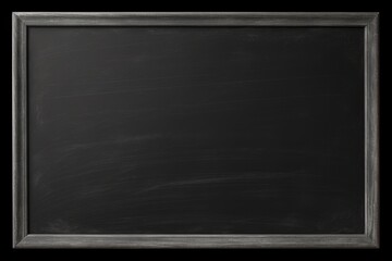Fototapeta premium Isolated Blank Chalkboard with Beautiful Frame. High Quality Texture, Copyspace and Rubbed Colors. Perfect for Design Projects