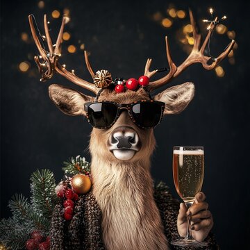 Stylischer Rentier-Partyking
