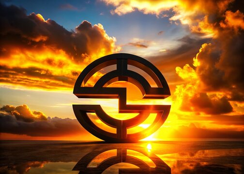 SGD Symbol Silhouette - Financial Success, Currency Exchange, Singapore Dollar, Money, Banking