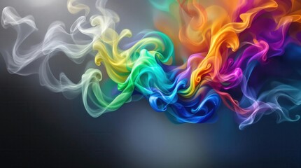 Abstract colorful smoke