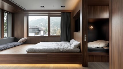 Small bedroom interior Modern interior design small bedroom for teenager, before and after before and after