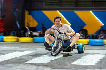 bangkok, thailand - Dec 22 2024: Drift triking in Bangkok thailand © Allison