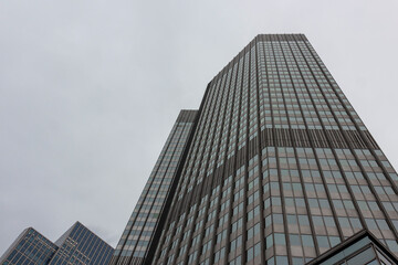 A view of the MesseTurm (Messe Tower), a prominent skyscraper in Frankfurt am Main, Germany