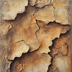 Fototapeta premium The image is a close up of a rock with cracks and holes in it