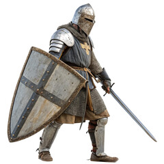  knight isolated on transparent background.