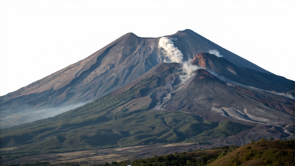 Volcano isolated on transparent background.