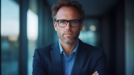 Portrait of a Confident Man in a Suit