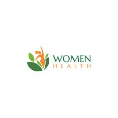 Women's Health Nutrition Logo Template