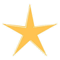 Yellow Bright Star Icon. Magic Star Ray Shape Decoration. Baby Nursery Wallpaper or Poster Decor. 