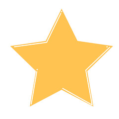 Yellow Bright Star Icon. Magic Star Ray Shape Decoration. Baby Nursery Wallpaper or Poster Decor. 