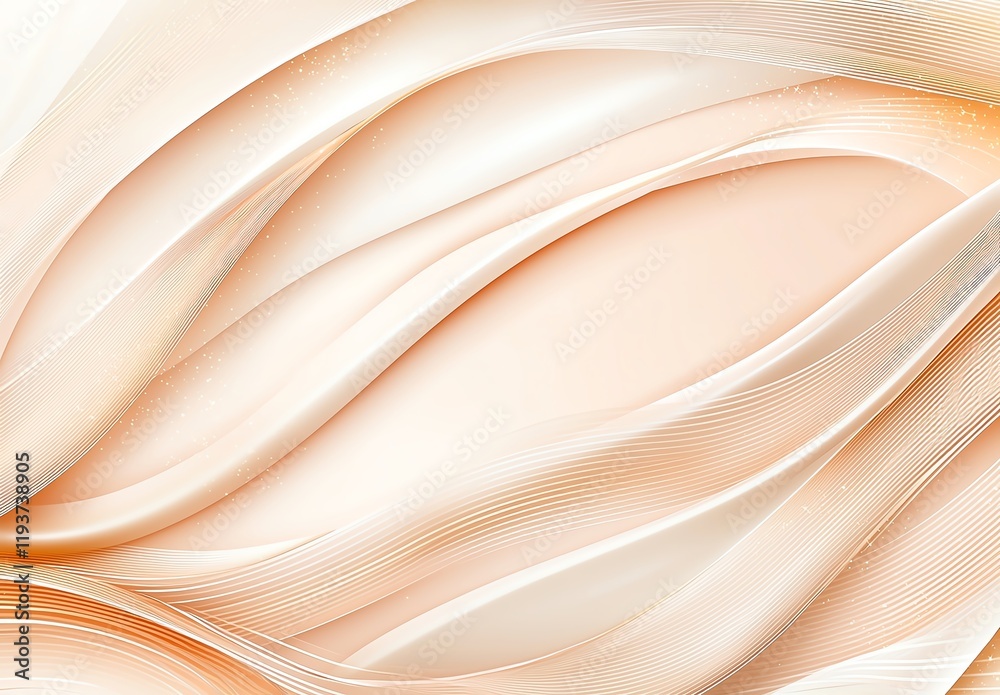 Poster this abstract image features soft, flowing curves in warm tones, creating a serene and elegant backg