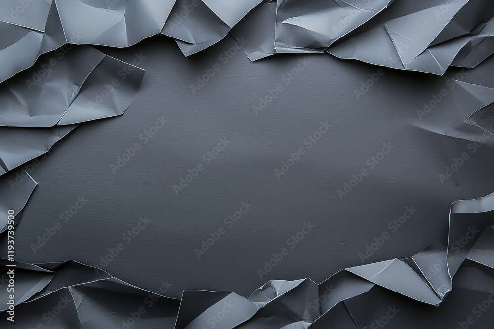 Poster a textured background featuring crumpled gray paper creating an interesting and unique visual effect