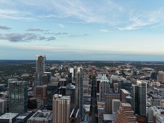Fototapeta premium downtown austin texas at sunset
