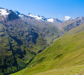 Valley Rofental near Vent in the Otztal Alps in the Nature Park Otztal. Austria, Tyrol