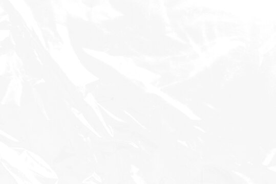 Plastic wrap transparent texture overlay effect. Polyethylene packaging of vinyl wrap or cd cover. Shrink crumpled plastic bag sleeve, package mockup illustration