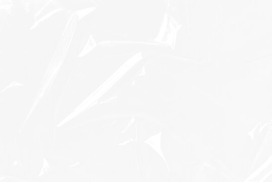 Plastic wrap transparent texture overlay effect. Polyethylene packaging of vinyl wrap or cd cover. Shrink crumpled plastic bag sleeve, package mockup illustration